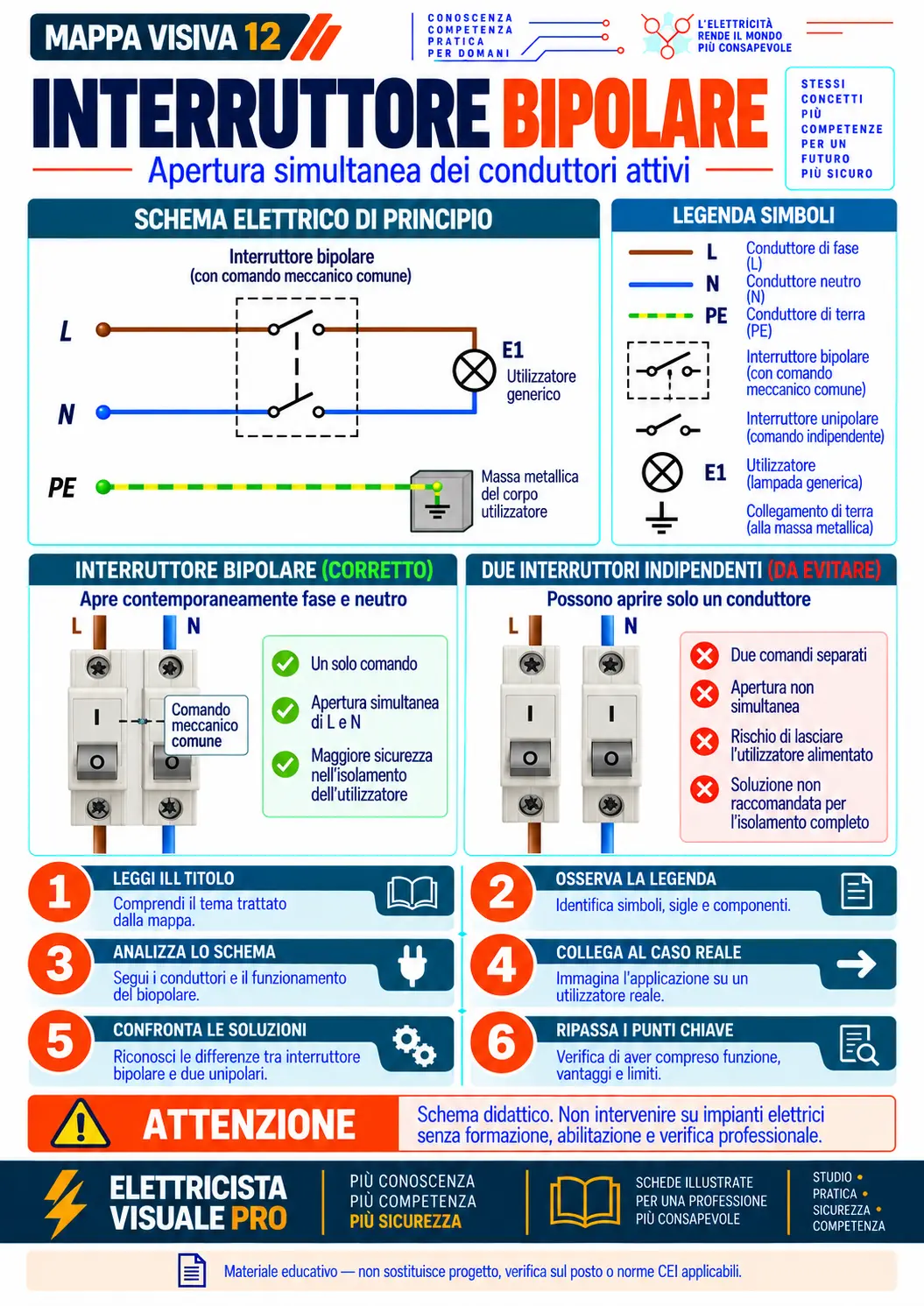 Schema visivo: Interruttore bipolare